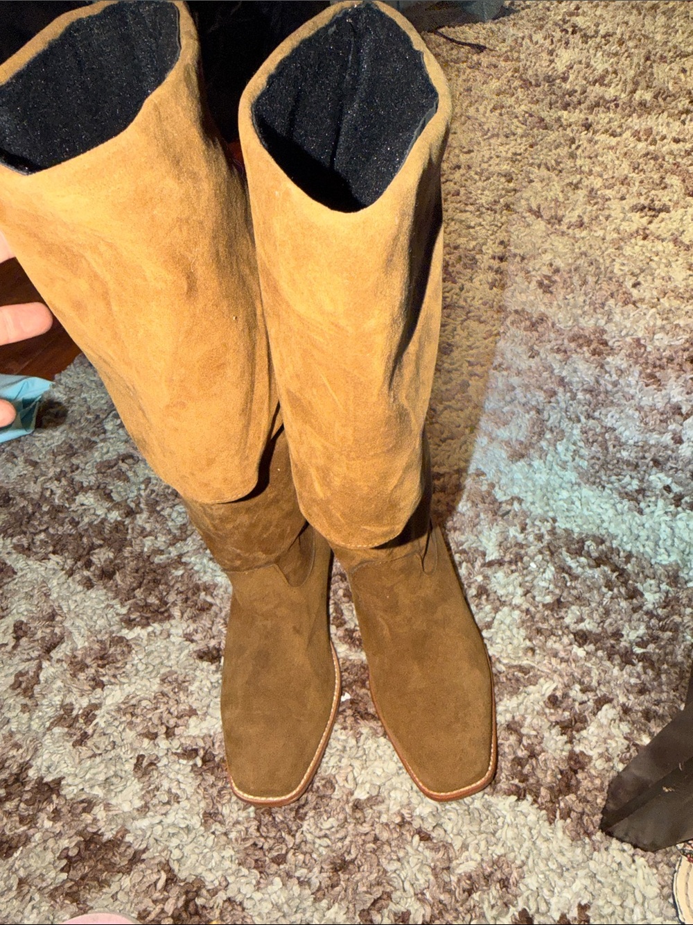 Women's Over-the-Knee Suede Boots in Rich Brown